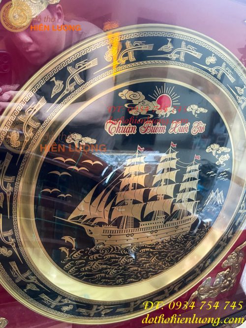 Tranh Thuận Buồm Xuôi Gió Bằng Đồng Ăn Mòn
