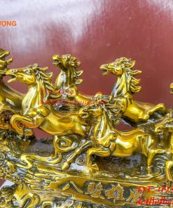 Tượng Bát Mã Mã Đáo Thành Công Bằng Đồng Dài 30cm