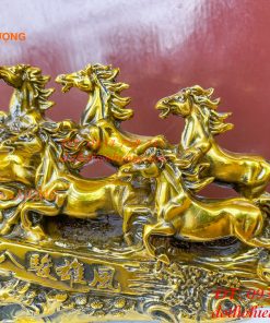 Tượng Bát Mã Mã Đáo Thành Công Bằng Đồng Dài 30cm