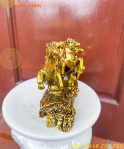 Tượng Bát Mã Mã Đáo Thành Công Bằng Đồng Dài 30cm
