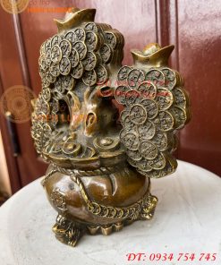 Cây Tiền Tài Lộc Đế Cóc Bằng Đồng Cao 19cm
