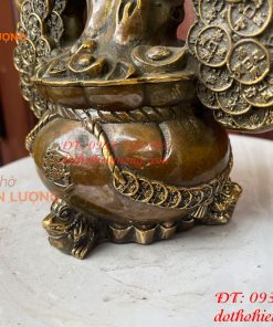 Cây Tiền Tài Lộc Đế Cóc Bằng Đồng Cao 19cm