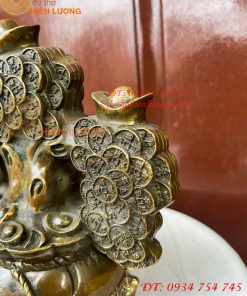 Cây Tiền Tài Lộc Đế Cóc Bằng Đồng Cao 19cm