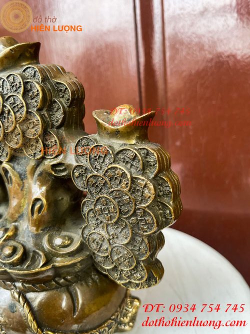 Cây Tiền Tài Lộc Đế Cóc Bằng Đồng Cao 19cm