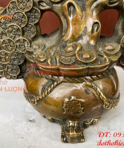 Cây Tiền Tài Lộc Đế Cóc Bằng Đồng Cao 19cm