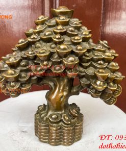 Cây Tiền Bằng Đồng Hun Tài Lộc Phong Thủy