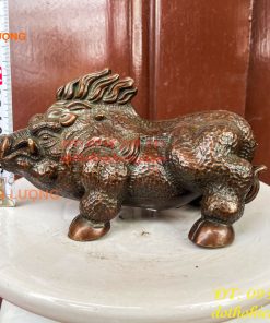 Tượng Heo Rừng Bằng Đồng Phong Thủy Dài 20cm