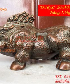Tượng Heo Rừng Bằng Đồng Phong Thủy Dài 20cm