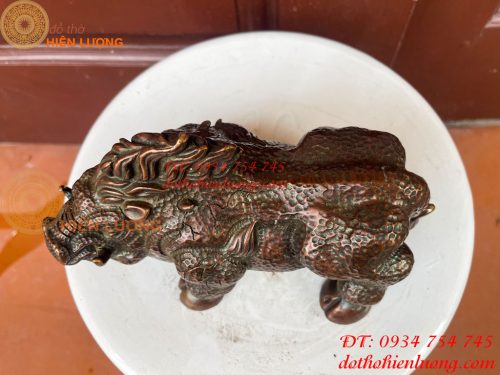 Tượng Heo Rừng Bằng Đồng Phong Thủy Dài 20cm