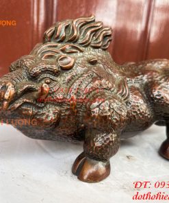Tượng Heo Rừng Bằng Đồng Phong Thủy Dài 20cm