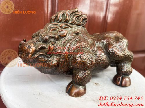Tượng Heo Rừng Bằng Đồng Phong Thủy Dài 20cm