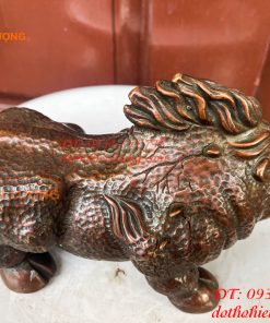 Tượng Heo Rừng Bằng Đồng Phong Thủy Dài 20cm