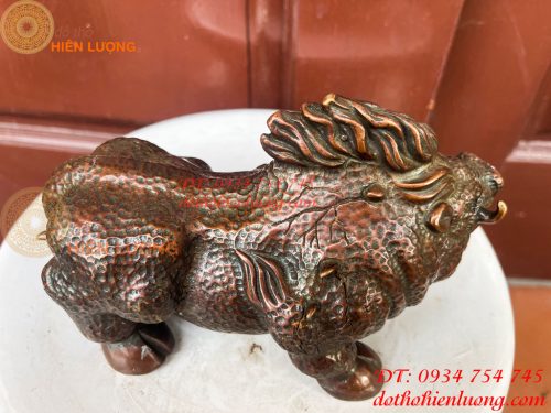 Tượng Heo Rừng Bằng Đồng Phong Thủy Dài 20cm