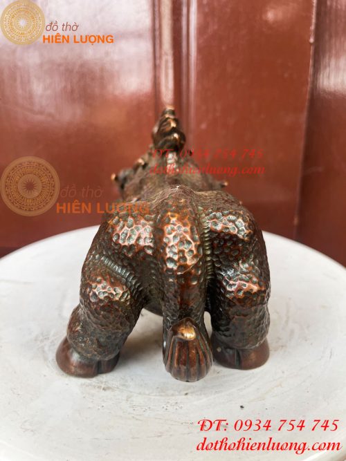 Tượng Heo Rừng Bằng Đồng Phong Thủy Dài 20cm