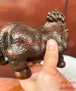 Tượng Heo Rừng Bằng Đồng Phong Thủy Dài 20cm