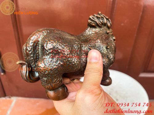Tượng Heo Rừng Bằng Đồng Phong Thủy Dài 20cm