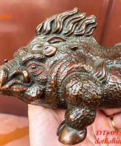 Tượng Heo Rừng Bằng Đồng Phong Thủy Dài 20cm