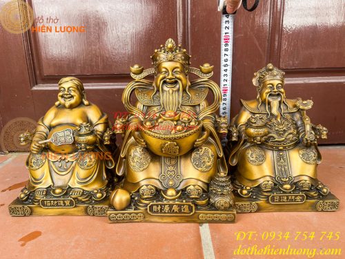 Bộ Tài Địa Cao 25cm Và Ông Phát 30cm Bằng Đồng Hun