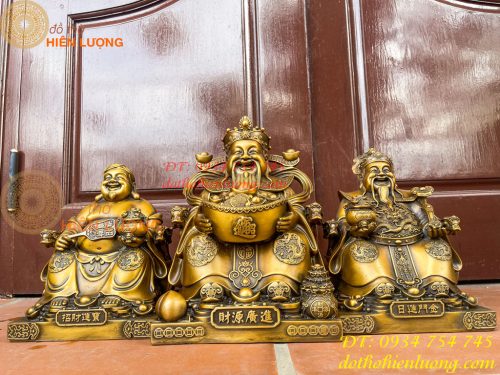Bộ Tài Địa Cao 25cm Và Ông Phát 30cm Bằng Đồng Hun