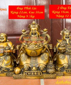 Bộ Tài Địa Cao 25cm Và Ông Phát 30cm Bằng Đồng Hun