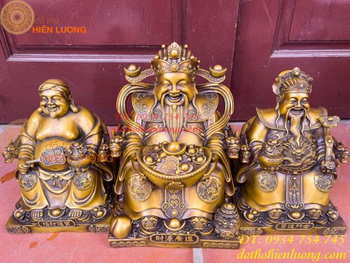 Bộ Tài Địa Cao 25cm Và Ông Phát 30cm Bằng Đồng Hun