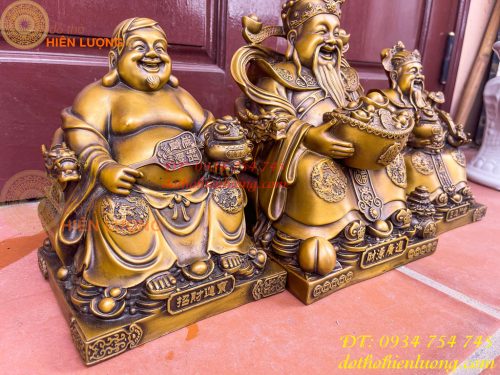 Bộ Tài Địa Cao 25cm Và Ông Phát 30cm Bằng Đồng Hun