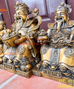 Bộ Tài Địa Cao 25cm Và Ông Phát 30cm Bằng Đồng Hun