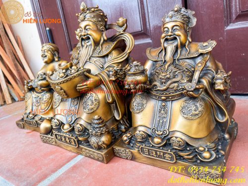 Bộ Tài Địa Cao 25cm Và Ông Phát 30cm Bằng Đồng Hun