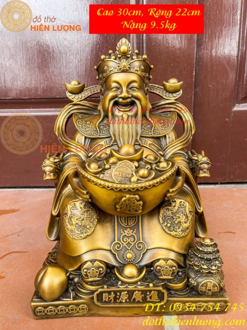 Ông Phát Lộc Bằng Đồng Hun Cao 30cm