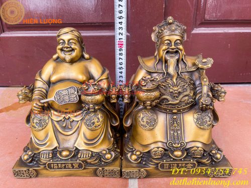 Ông Thần Tài Thổ Địa Cao 25cm Bằng Đồng Hun