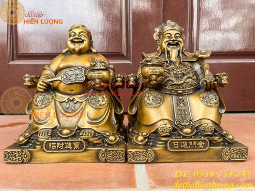 Ông Thần Tài Thổ Địa Cao 25cm Bằng Đồng Hun