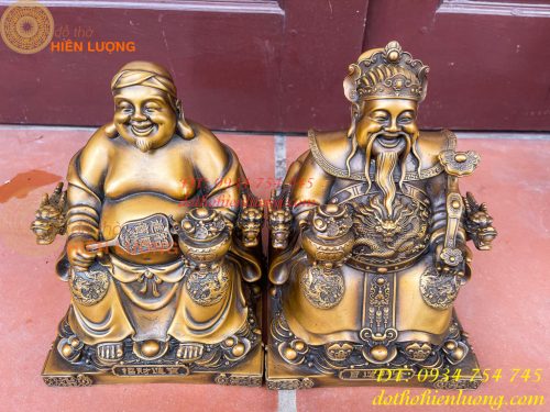 Ông Thần Tài Thổ Địa Cao 25cm Bằng Đồng Hun