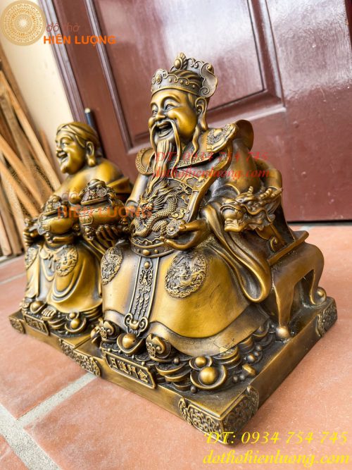 Ông Thần Tài Thổ Địa Cao 25cm Bằng Đồng Hun