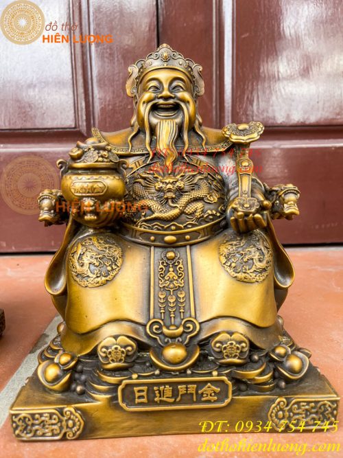 Ông Thần Tài Thổ Địa Cao 25cm Bằng Đồng Hun