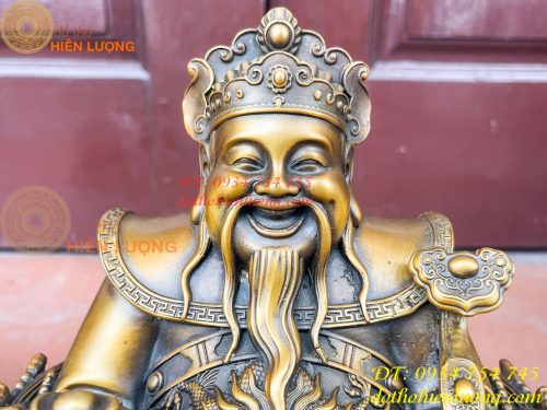 Ông Thần Tài Thổ Địa Cao 25cm Bằng Đồng Hun