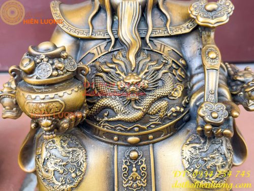 Ông Thần Tài Thổ Địa Cao 25cm Bằng Đồng Hun