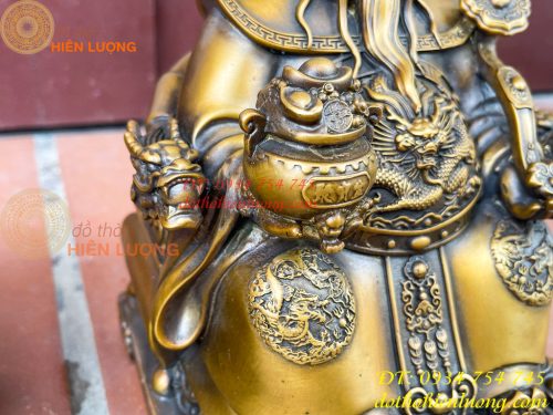 Ông Thần Tài Thổ Địa Cao 25cm Bằng Đồng Hun