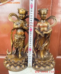 Cặp Thiện Tài Long Nữ Bằng Đồng Hầu Cận Quan Âm