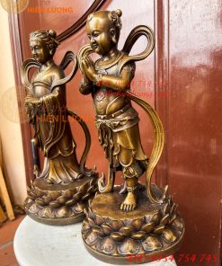Cặp Thiện Tài Long Nữ Bằng Đồng Hầu Cận Quan Âm