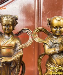 Cặp Thiện Tài Long Nữ Bằng Đồng Hầu Cận Quan Âm