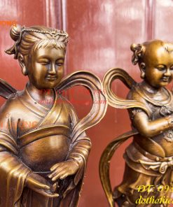 Cặp Thiện Tài Long Nữ Bằng Đồng Hầu Cận Quan Âm