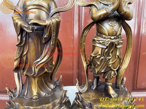 Cặp Thiện Tài Long Nữ Bằng Đồng Hầu Cận Quan Âm
