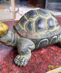 Đôi Tượng Rùa Bằng Đồng Xanh Giả Cổ