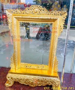 Khung Ảnh Bằng Đồng Dát Vàng Thờ Cúng
