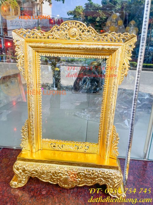 Khung Ảnh Bằng Đồng Dát Vàng Thờ Cúng