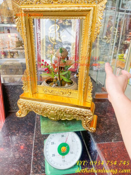 Khung Ảnh Bằng Đồng Dát Vàng Thờ Cúng