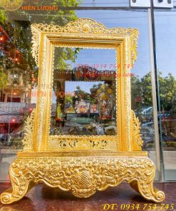 Khung Ảnh Bằng Đồng Dát Vàng Thờ Cúng