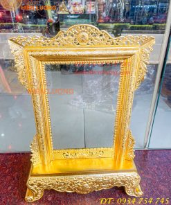 Khung Ảnh Bằng Đồng Dát Vàng Thờ Cúng
