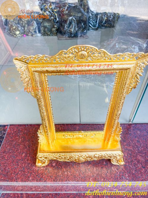 Khung Ảnh Bằng Đồng Dát Vàng Thờ Cúng