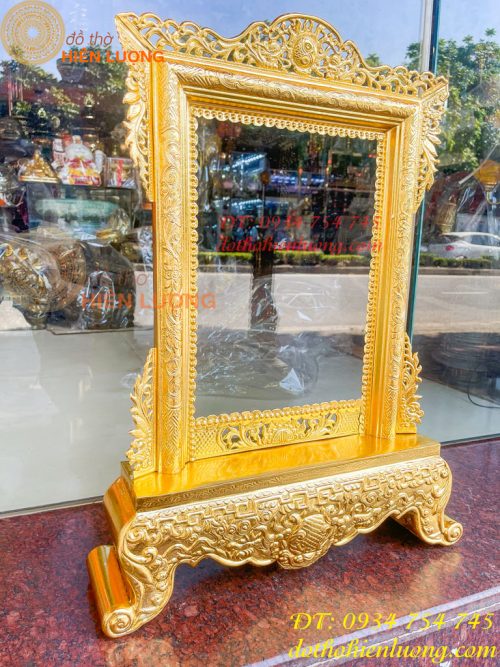 Khung Ảnh Bằng Đồng Dát Vàng Thờ Cúng